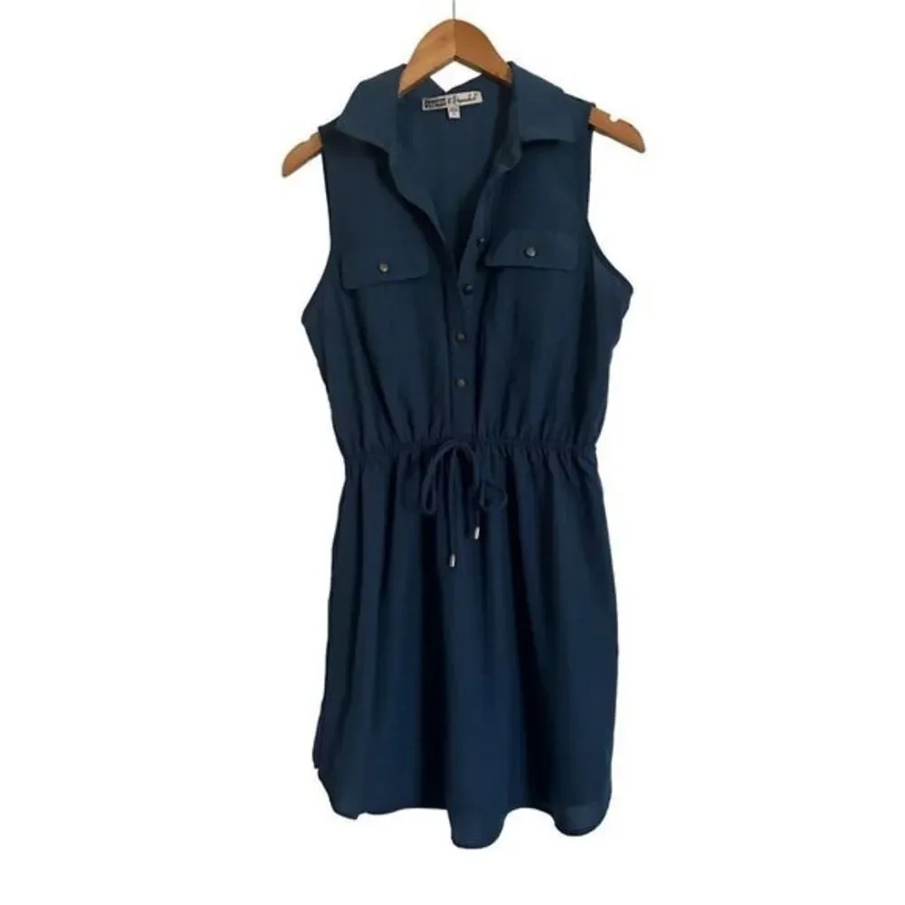 GYPSIES & Moondust Drawstring Shift Dress Size Large - Picture 3 of 4